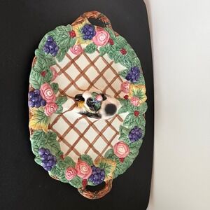 Vintage Fitz and Floyd Heidi Holstein Cow Serving Platter 1994